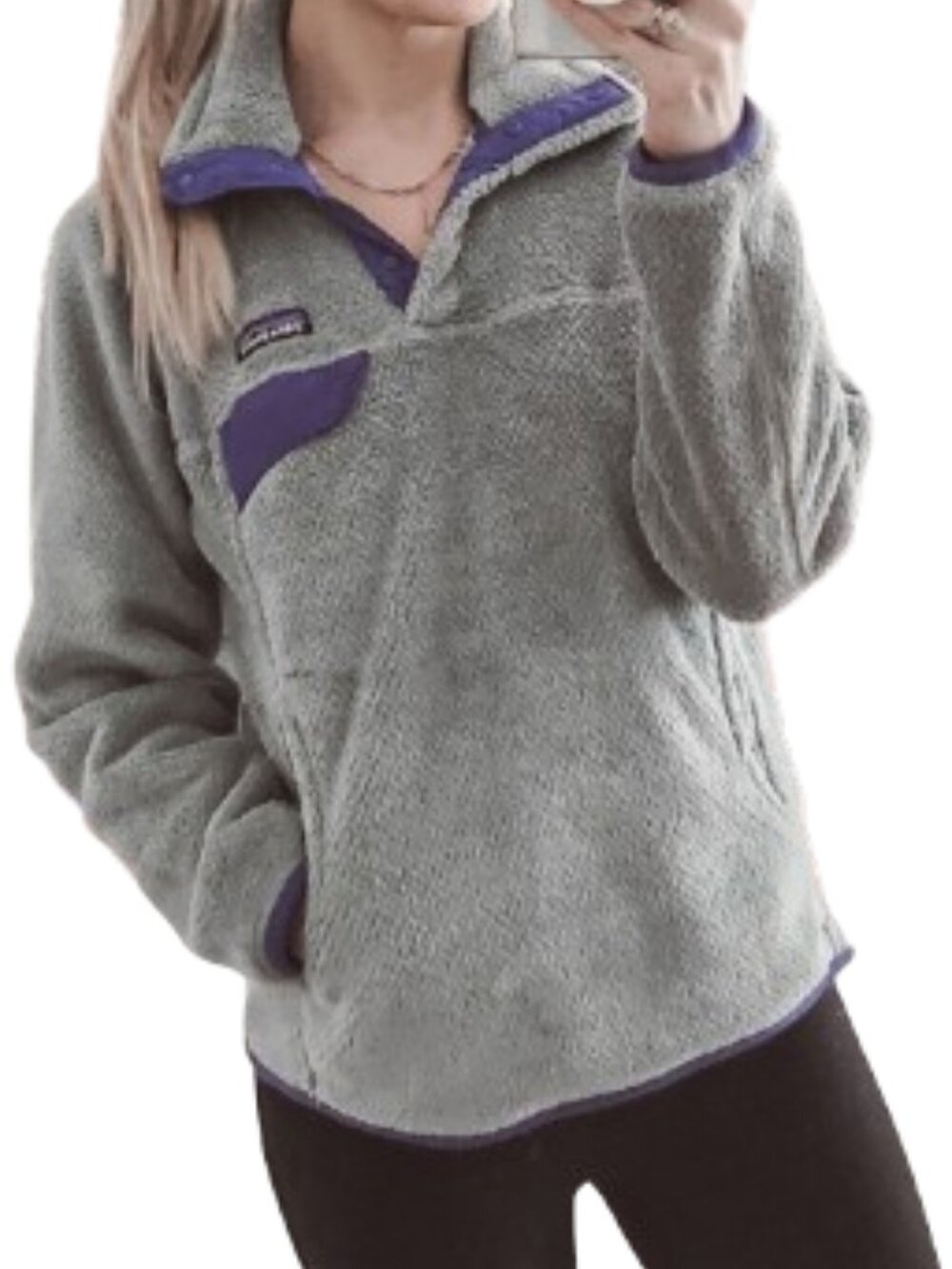 Patagonia Re-Tool Snap Tee Sweatshirt Pullover Polartec Fleece Small